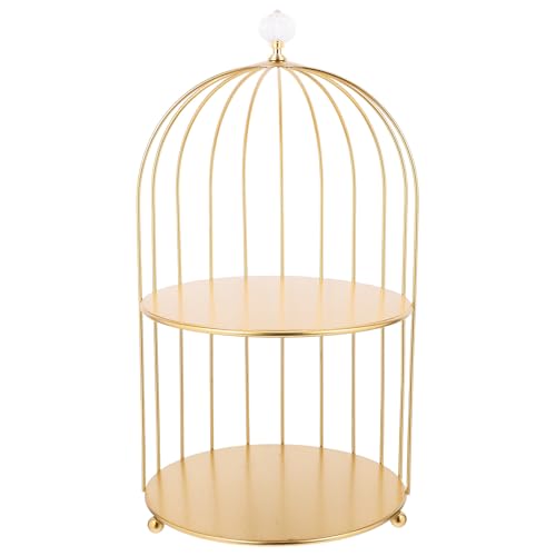 MOBUTOFU Soporte Decorativo de Metal Dorado...