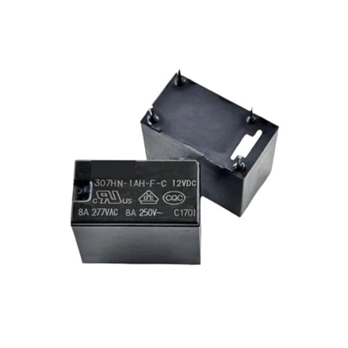 Relais 307HN-1AH-FC 12VCC 8A à 4 broches pour circuits électroniques (Lot de 10 PCS)