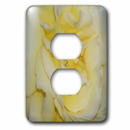 3dRose lsp_14151_6 Jaune Rose cache-prise robuste 2 Bouchon - 2