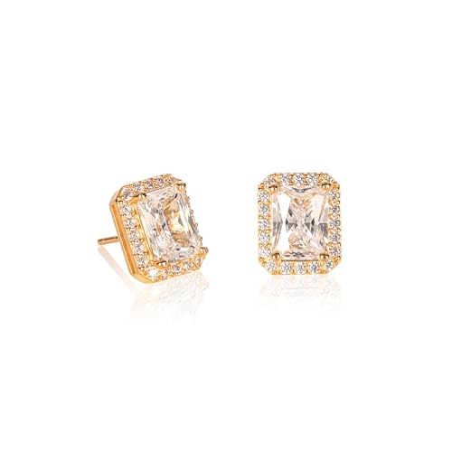 Boucles d'oreilles émeraude argent 925 avec pierres rouges, cadeau idéal
