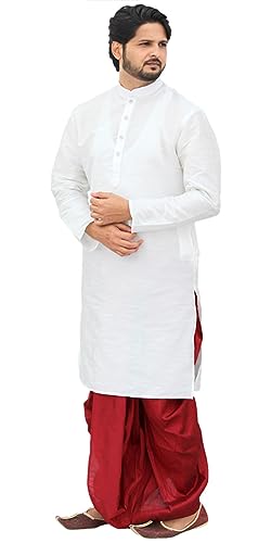 Image of Om Shubh Mangalam Men's Silk Ethnic Wear Dhoti Kurta Set For Wedding