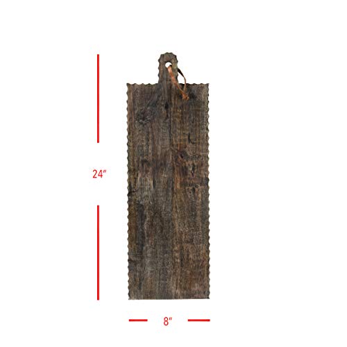 Tabla de Cortar Rectangular Extra Grande de Madera Negra Tallada a Mano para Cocina y Servir miniatura 3