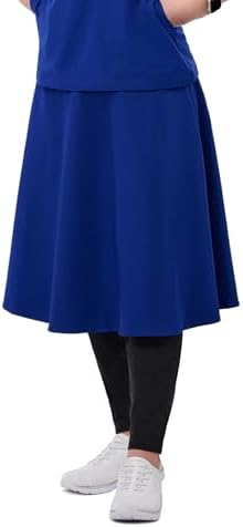 Peelz Jean 2-Pocket Flared Scrub Skirts for Women - Fashion Skirts, Soft Fabric Scrubs, Elastic Waistband, Classic Fit