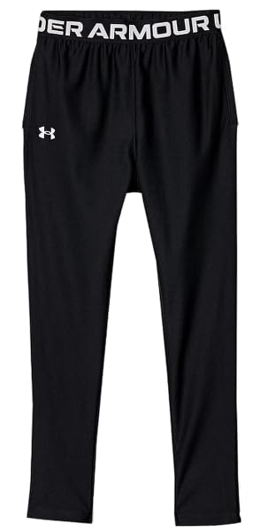 Under Armour Girls Play Up Pants, Black, 4