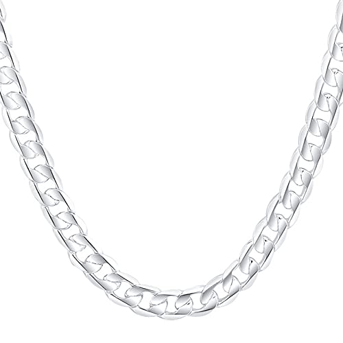 Collier chaîne plate de 12mm argent 925 fini les bijoux qui ternissent