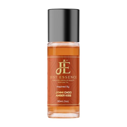 Just Essence Jymmi Choo Amber Kiss Fregrance Perfume Oil | Roll On | Premium Quality Concentrated Fragrance | Pure Perfume & Cologne Oil for Personal Body Use | 1 Fl Oz