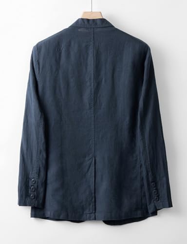 IDEALSANXUN Mens 100% Linen Blazer Casual Spring Summer Lightweight Suit Jackets Sports Coat3
