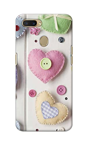 Image of PRINTFIDAA Heart Shape Hard Back Cover for Oppo A7 / Oppo A5s / Oppo A12 / Oppo A11k / Oppo A12s / CPH1909 Back Cover -(P6) KAT1010
