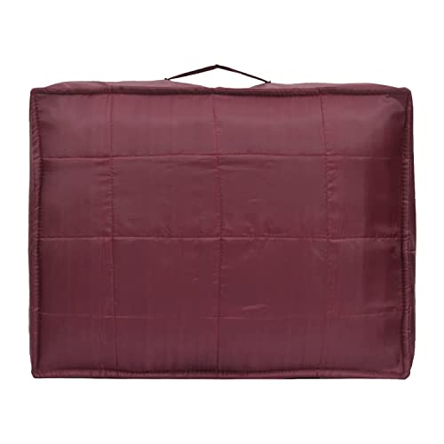 Image of Kuber Industries Saree Cover|Polyester Foldable Flower Print|Travel Wardrobe Organizer for Clothes Storage with Zipper|Extra Large|Pack of 2 (Brown)
