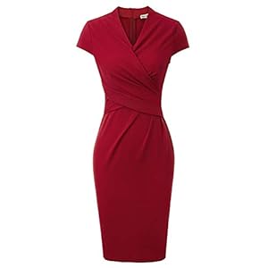 GRACE KARIN Potloodjurk Rockabilly vintage jurk dames korte mouwen jurken CL2037