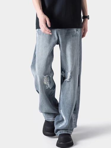 Men's Jeans American Summer Loose Straight Wide-Leg Pants2
