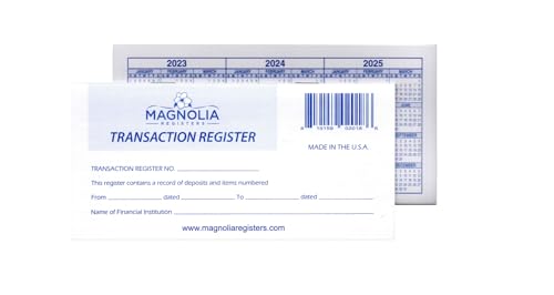 Checkbook Registers, 23-24-25 Calendars, for Personal Checkbook, Transactions Ledgers (10 Checkbook Registers)