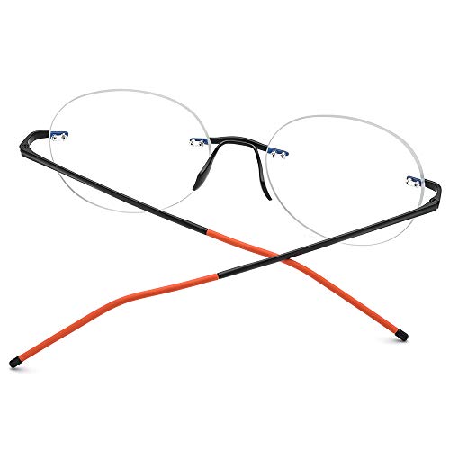 Image of FONEX Colorful Pure Titanium Glasses Frame Women Retro Round Eyeglasses