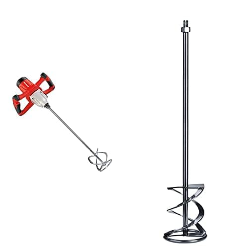 Einhell Mezclador de pintura y mortero - TE-MX 1600-2 CE - 1600 W, montaje de herramienta de agitación M14, electrónica de velocidad, incl. 2 herramientas de agitación, 325 x 330 x 210 mm