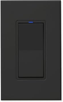PCS PulseWorx UPB Wall Switch-Relay/Dimmer, Black WS1C-B