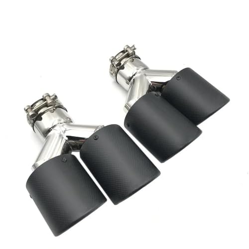 Silenciadores escape coche en fibra de carbono mate y acero inoxidable de alta gama 2