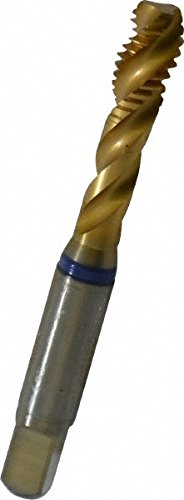 GUHRING 9039100079380 Spiral Flute Tap, Mod Bottom, Powered Metal Cobalt, TiN Coating, 3 Flute, 5/16