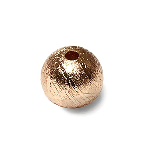 ギベオン隕石 ビーズ ピンクゴールド ６ｍｍ １粒売り｜メテオライト AAAAAグレード 本物保証