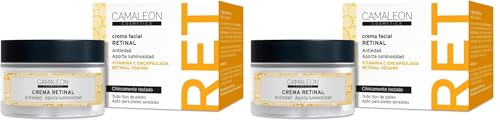 Camaleon Cosmetics - Crema de retinal - Con vitamina C encapsulada - Disminuye arrugas - Aporta luminosidad - Vegano (Paquete de 2)