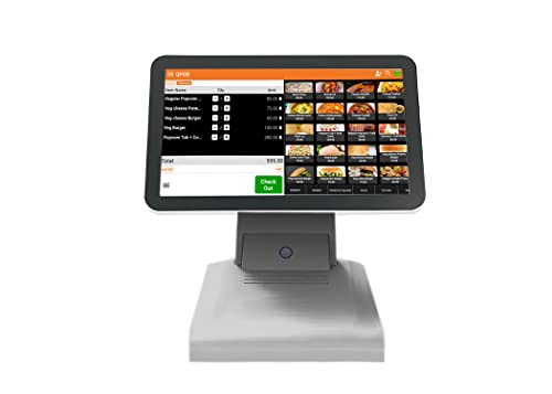 SHREYANS Touch POS Machine with 80mm Thermal Printer & Free Billing Software | Please Contact Our Customer Care for Virutal Demo Before Placing The Order (for Restaurant), White