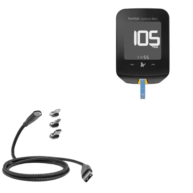 BoxWave Cable Compatible with Freestyle Optium Neo - MagnetoSnap PD AllCharge Cable (100W), Magnet Charging Braided USB Type-C Micro - Jet Black