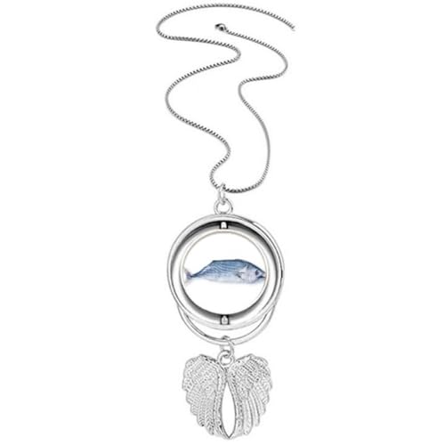 Collier ailes d'ange et poisson bleu, le cadeau idéal pour elle
