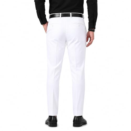 Image of Men's Slim Fit Formal Trousers | Office & Business Wear | Men's Solid Formal Pants (256)