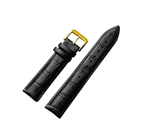 Correa de reloj con hebilla de acero inoxidable y ajuste de cuero flexible