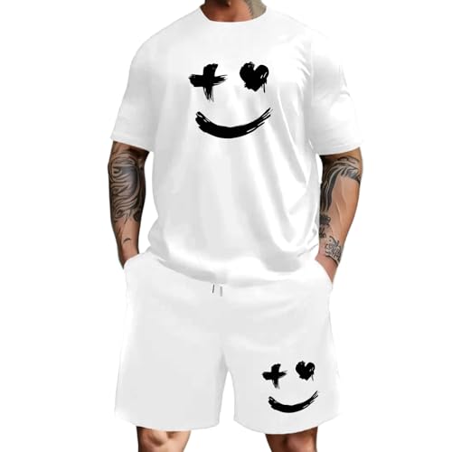 T-shirt et short respirant pour homme, l'ensemble en tissu extensible haut de gamme