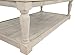 Signature Design by Ashley Shawnalore Farmhouse Upholstered Solid Wood Ottoman Coffee Table, Whitewash