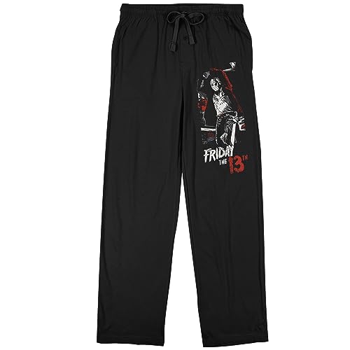Bioworld Friday The 13th Jason Voorhees with Axe Men's Black Sleep Pants
