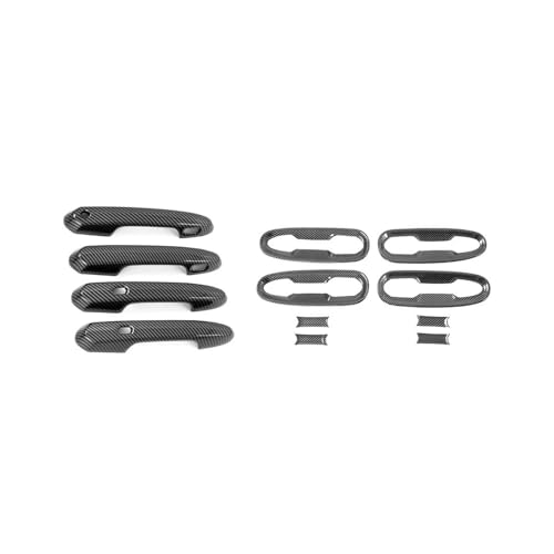Garniture de poignée de porte latérale extérieure Toyota Sienna 2022 ABS carbone noir