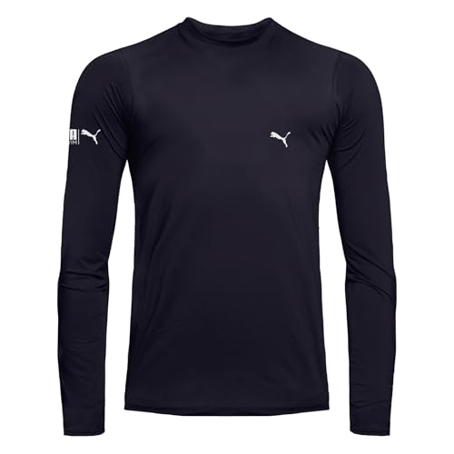 PUMA Camiseta Térmica Manga Longa Proteção UV50+ Fio LYCRA® Adulto Masculino, Preto, M