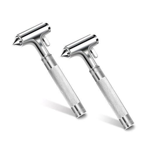 2-Pack-Alloy-Car-Window-Breaker-with-KM46-Tungsten-Tip-3-in-1-Glass-Breaker-Seatbelt-Cutter-Escape-Hammer-Car-Emergency-Rescue-Tools-for-Tesla-Model-3YSXCybertruck-Accessories 2-Pack Alloy Car Window Breaker with KM46 Tungsten Tip, 3-in-1 Glass Breaker & Seatbelt Cutter & Escape Hammer Car Emergency Rescue Tools for Tesla Model 3/Y/S/X/Cybertruck Accessories - Image 1