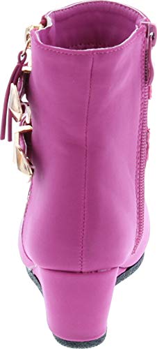 Link Peggy-90K Children Girl's Wedge Heel Double Straps High Top Ankle Booties4