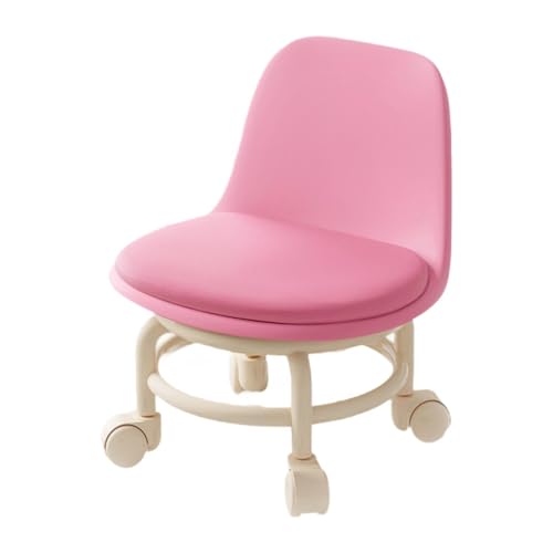 Baoblaze Tabouret Bas Imperméable avec Dossier, Tabouret Bas à Roulettes pour Salon de Sport et Cuisine