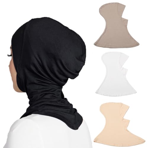 Yeieeo 4 Pieces Muslim Inner Hijab Cap for Women Turban