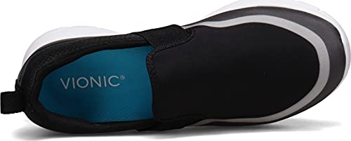 Vionic Women's Brisk Nalia Slip-On Walking Shoes - Ladies Supportive Active Sneakers That Include Three-Zone Comfort With Orthotic Insole Arch Support, Medium And Wide Fit Black And Grey 8 Medium Us #TOP4