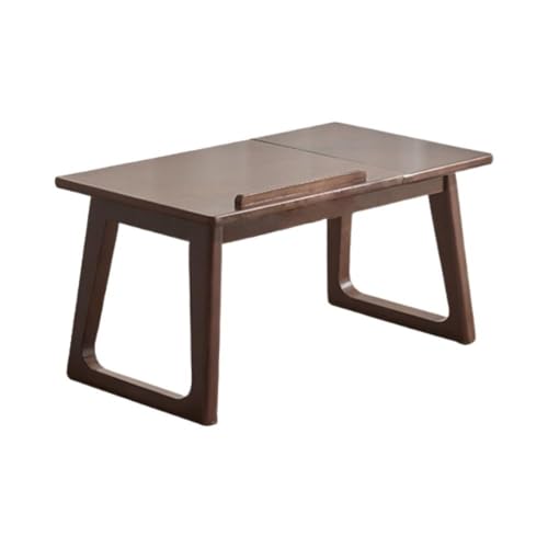 Mesa de Noche Ajustable de Madera Retro para Ventana salediza. Bandeja portátil de Piso bajo para Sala de Estar y balcón. Tablero marrón versátil y Multiusos.