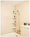 Price comparison product image Stella Telescopic Shower Shelf caddy bathroom corner storage unit white (ST-08 White 4 Tier (70cm - 248cm))