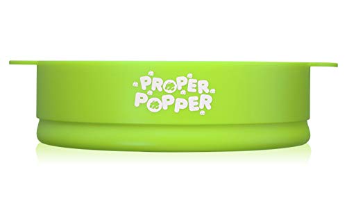 Image of The Original Proper Popper Microwave Popcorn Popper, Silicone Popcorn Maker, Collapsible Bowl BPA Free & Dishwasher Safe - (Green)