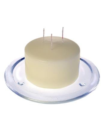CB Imports 19cm Round Clear Glass Candle Plate