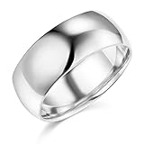 Wellingsale Mens 14 K amarillo – or- sólido blanco oro 8 mm Confort Ajuste tradicional de la boda banda anillo