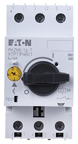 Transformateur Disjoncteur Eaton 3 Broches IR 1–1,6 A à Raccordement Bornes à Vis