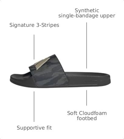 Image of adidas Mens Adilette Shower Arsenal Slides Casual Sandals Casual - Red
