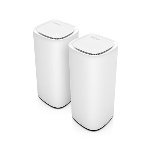 Système WiFi 7 Mesh Linksys Velop Pro 7 Mbe7002 – Routeur Cognitive Mesh Triple Bande avec Débit Supérieur à 10 Gbit/S – Couverture Multiroom Jusqu’à 550 M²...