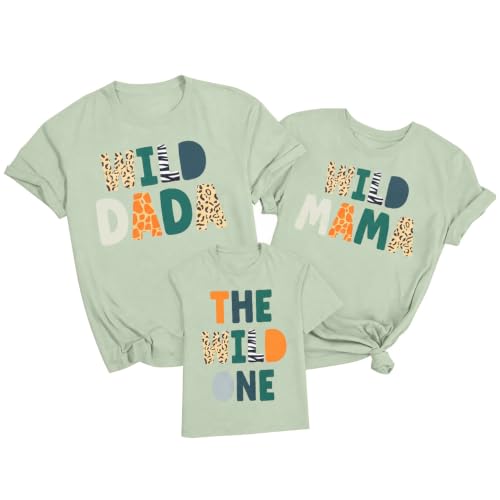 Image of Zoo Family Trips Matching Shirts Wild One Safari Animal Theme Outfit