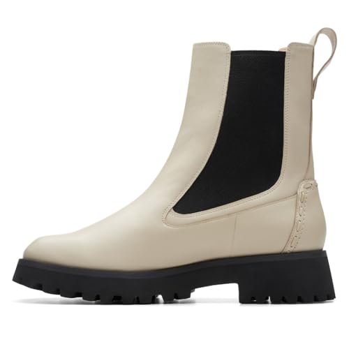 Clarks Unisex Stayso Rise Sneaker, Ivory Leat, 0 US Women3