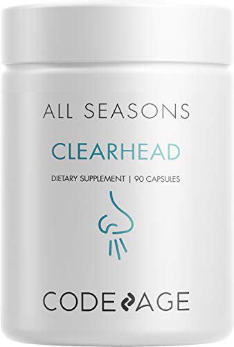 Codeage All Seasons Clearhead â€“ Echinacea, Zinc, Vitamin C, Vitamin D, Garlic Extract Supplement â€“ Sniffles, Sneezes, Runny Nose, Cold Weather â€“ Vegan - 90 Capsules