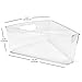 Kitchen Spaces Lazy Susan Deep Organizer Bins, Corner Cabinet Turntable Shelf Storage for Kitchen and Pantry Items, Clear and Sturdy with Built-In Handles, 2 Pack